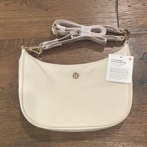 Lululemon City Essentials Cream Shoulder Bag